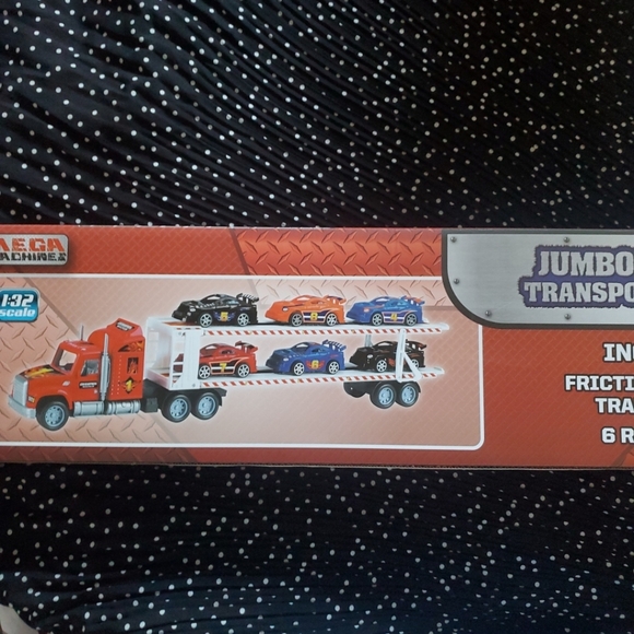 Jumbo Friction Transporter Truck - Red - Picture 7 of 9